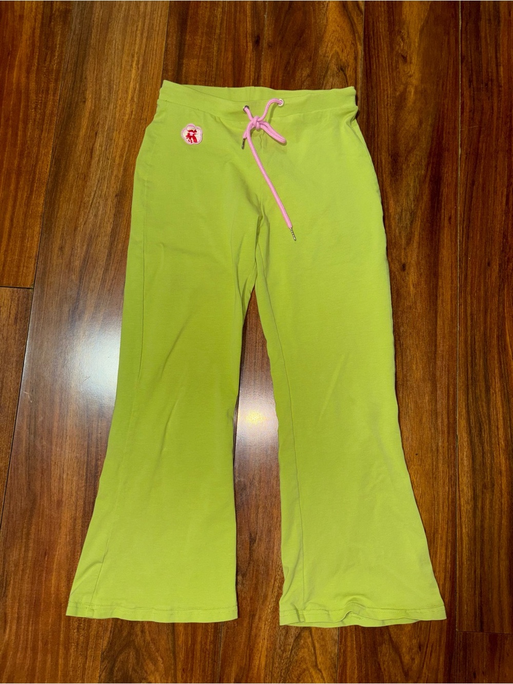 Finesse Lime Green Capris with Pink Drawstring
